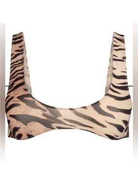 Skims Fits Everybody Scoop Bralette Tiger Print Size XL NWT